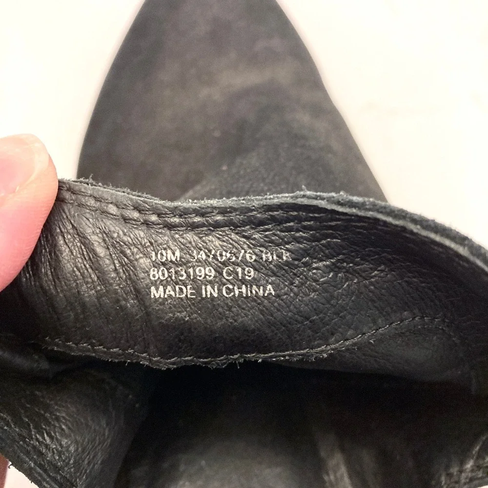 Frye Reina‎ Cut Out Bootie Black Suede Womens 10 M Pointed Toe Heeled Western